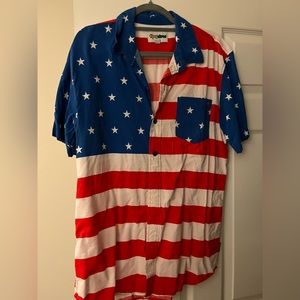 Tipsy Elves Size M American Flag Button Down